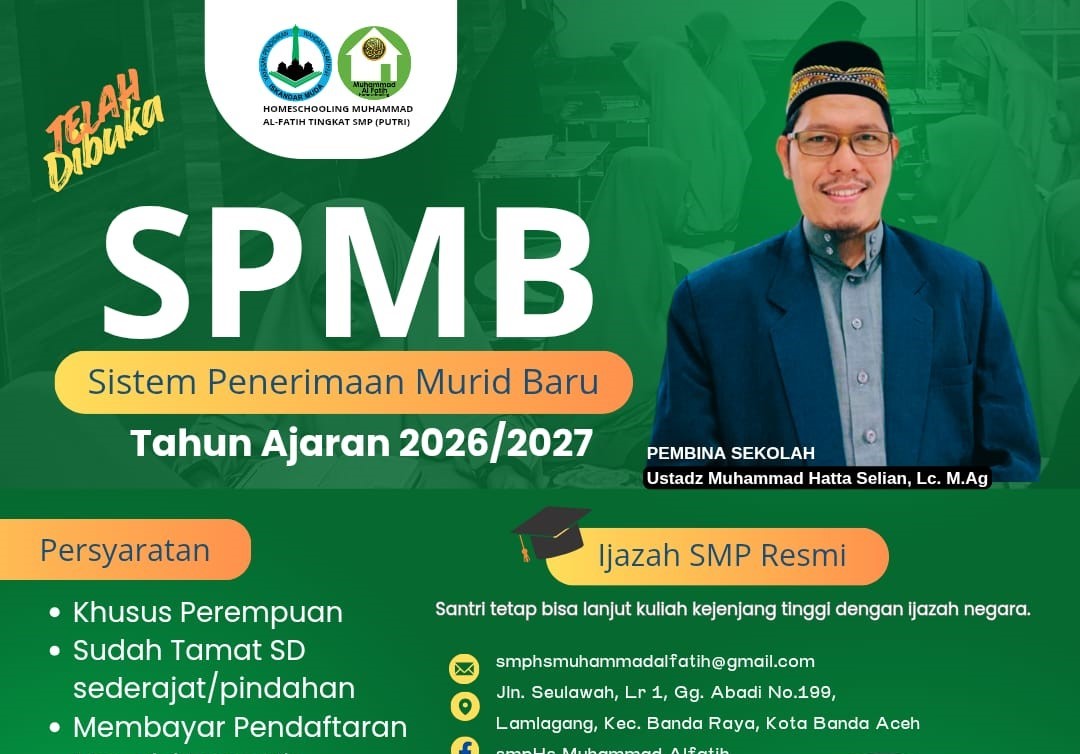 Penerimaan Santri Baru Tahun Ajaran 2026/2027